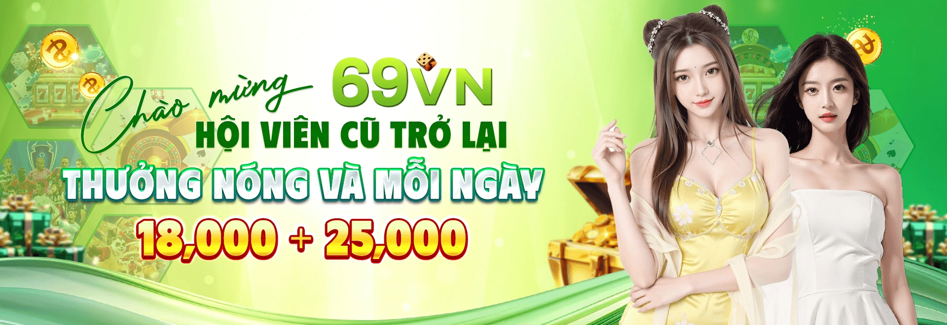 Banner chuyên mục thể thao, casino và dịch vụ di động 69Vn